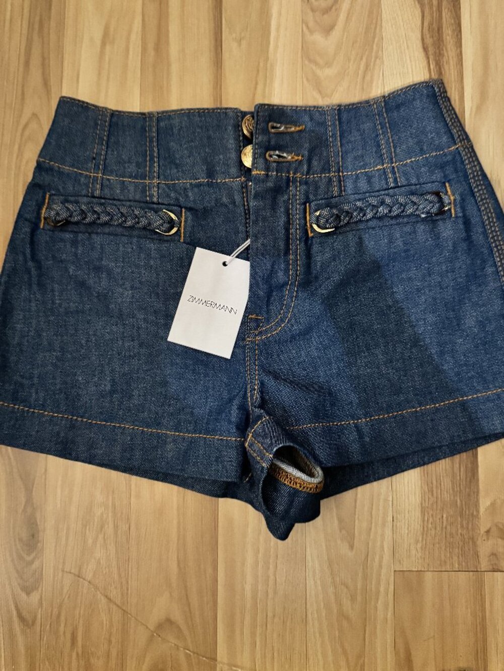 Zimmermann 0P Wylie Denim Shorts NWT $375